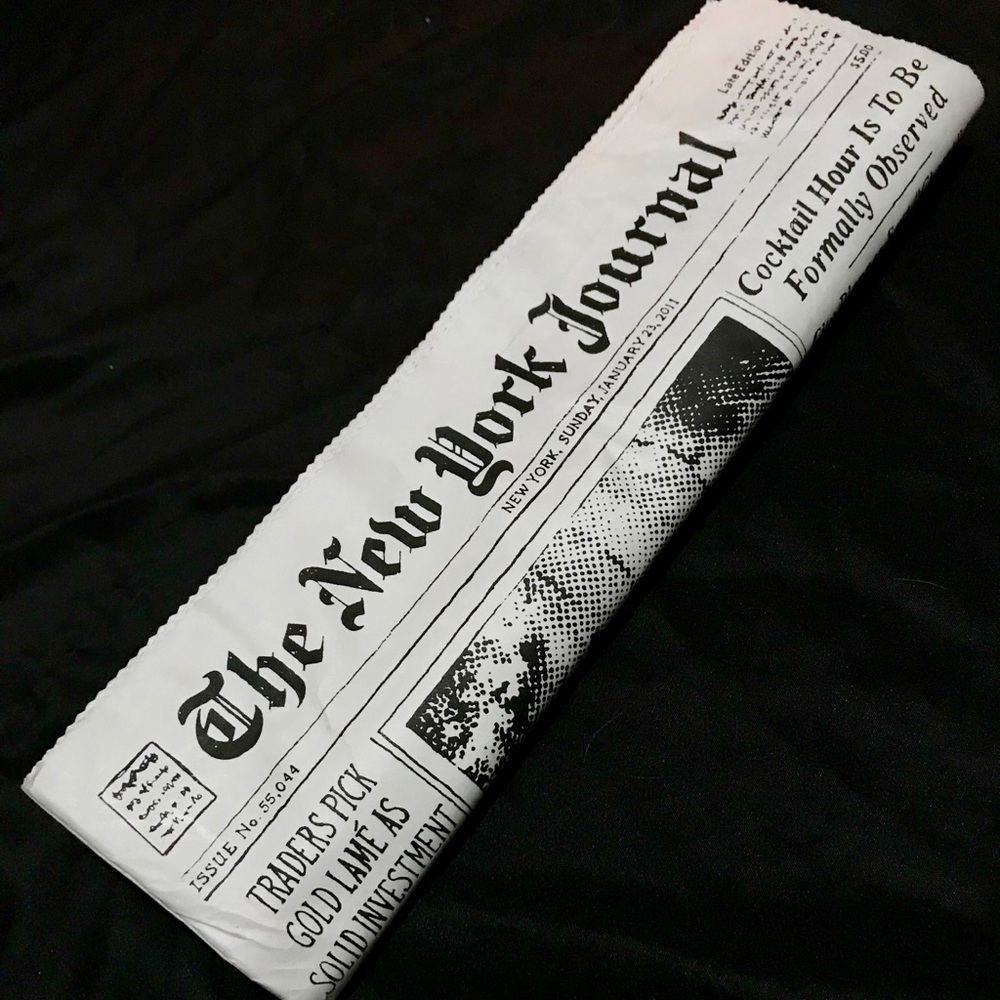 RARE Kate Spade New York Journal Newspaper Clutch